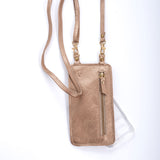 Metallic Gold Leather Purse & Strap