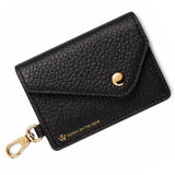 Premium Magnetic Black Leather Card Holder