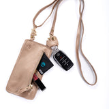 Metallic Gold Leather Key Holder