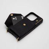 iPhone Black Premium Leather Cover & Strap