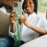 Chunky Sage Crossbody Chain
