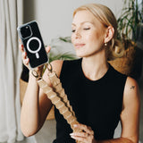 Leather Link strap - Metallic Gold  w Gold Fittings