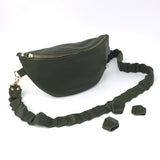 Leather Link strap - Texas Olive w Gold Fittings