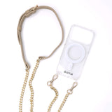 Premium Tan Leather Chain Strap