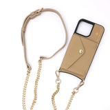 Premium Tan Leather Chain Strap