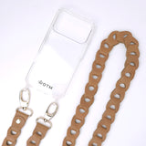 Phone Leather Link strap - Toffee w Gold Fittings