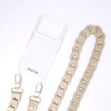 Phone Leather Link strap - Metallic Gold w Gold Fittings