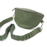 Leather Link Strap - Sage w Gold Fittings