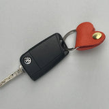 Coral Leather Key Holder
