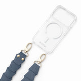 Leather Link strap - Ice Blue w Gold Fittings
