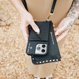 iPhone Black Premium Leather cover, Strap & Purse