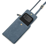 Ice Blue Leather Phone Purse Bag (w Gold Fittings)