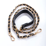 Iconic Black Vegan Leather Chain Strap