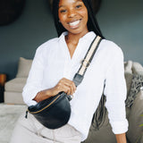 Marlowe Black Woven Strap