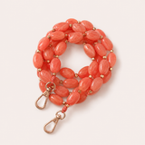Coral Glow Beaded Strap
