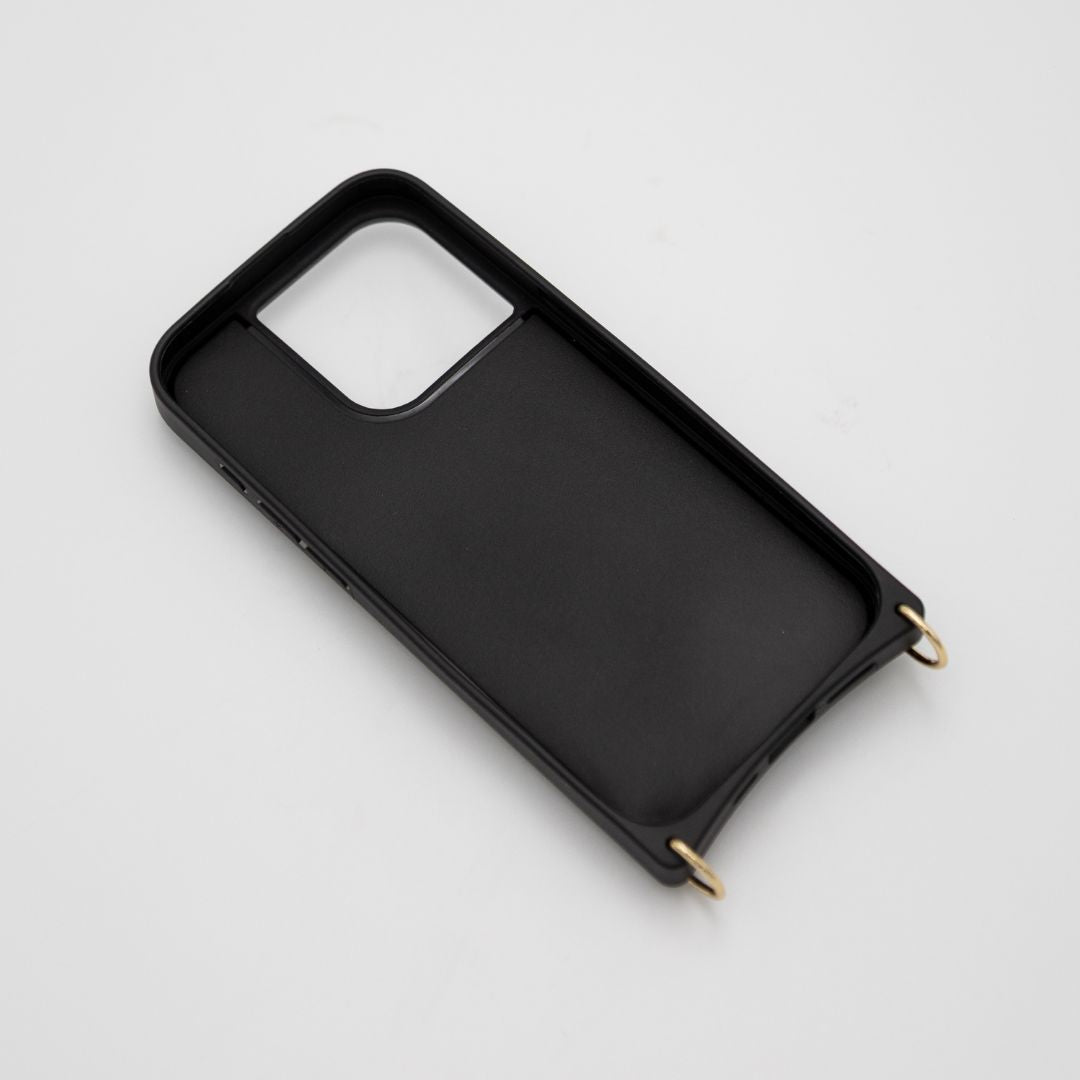 iPhone Black Premium Leather Cover & Strap