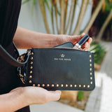 iPhone Black Premium Leather cover, Strap & Purse