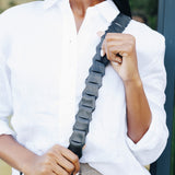 Leather Link strap - Black w Gold Fittings