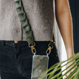 Leather Link strap - Texas Olive w Gold Fittings