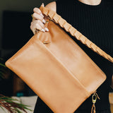 Leather Link strap - Toffee w Gold Fittings