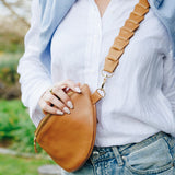 Leather Link strap - Toffee w Gold Fittings