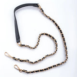 Iconic Black Vegan Leather Chain Strap