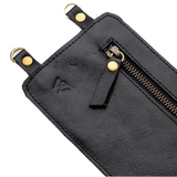 Black Leather Purse & Strap (w Gold Fittings)