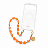 Coral Glow Beaded Wristlet