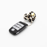 Leopard Leather Key Holder