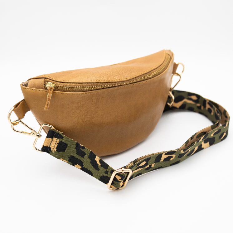 Toffee Leather Bum Bag (w Gold Fittings)