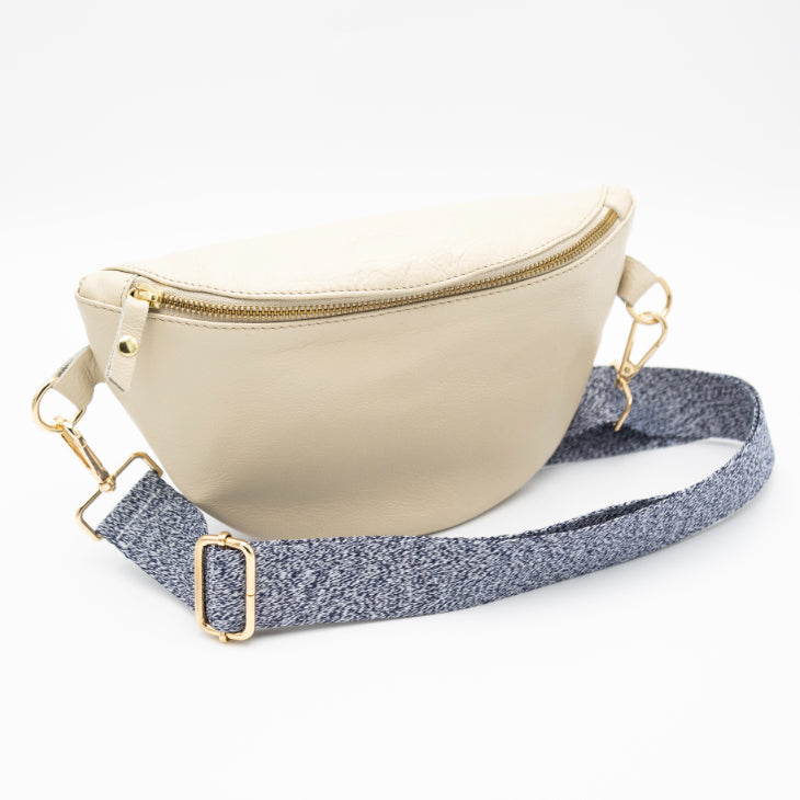 Latte Leather Bum Bag (w Gold Fittings)