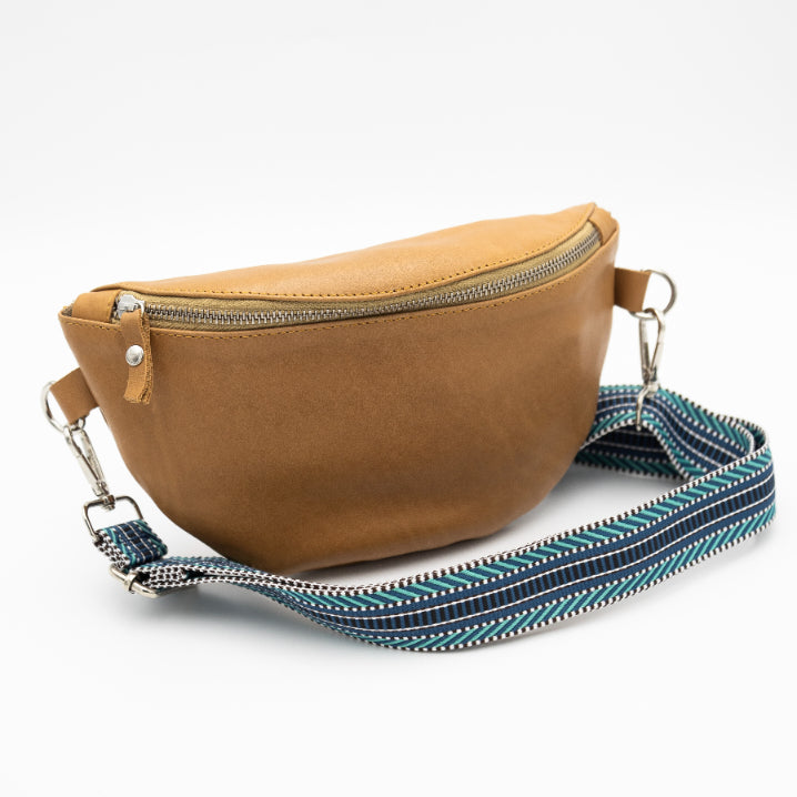Toffee Leather Bum Bag (w Silver Fittings)