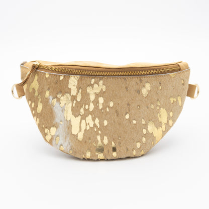 Gold Fleck Leather Bum Bag (w Gold Fittings)